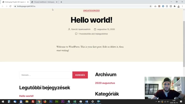 WordPress telepítése és alapbeállítások