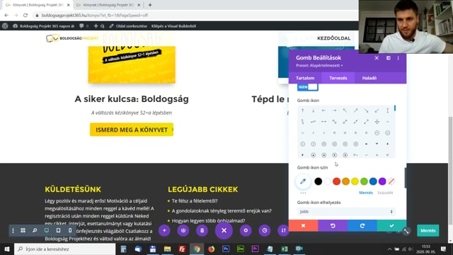 12. Oldal készítése és testreszabása DIVI visual builderrel